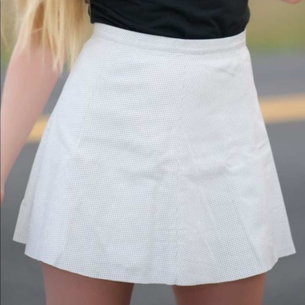 Love Leather Perforated Leather Skirt XS
